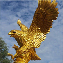 Load image into Gallery viewer, Gold Flying Bald Eagle Flagpole Topper