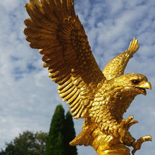 Load image into Gallery viewer, Gold Flying Bald Eagle Flagpole Topper