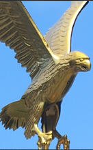 Load image into Gallery viewer, XXL Bald Eagle Finial and Magnum Solar Flagpole Light Kit