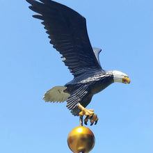 Load image into Gallery viewer, XXL Bald Eagle Finial and Magnum Solar Flagpole Light Kit