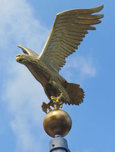Load image into Gallery viewer, XXL Bald Eagle Finial and Magnum Solar Flagpole Light Kit