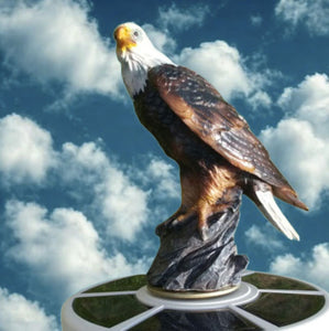 Bald Eagle Finial and Solar Flagpole Light Kit