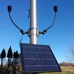 Dual Bullhorn CREE Flagpole Solar Light