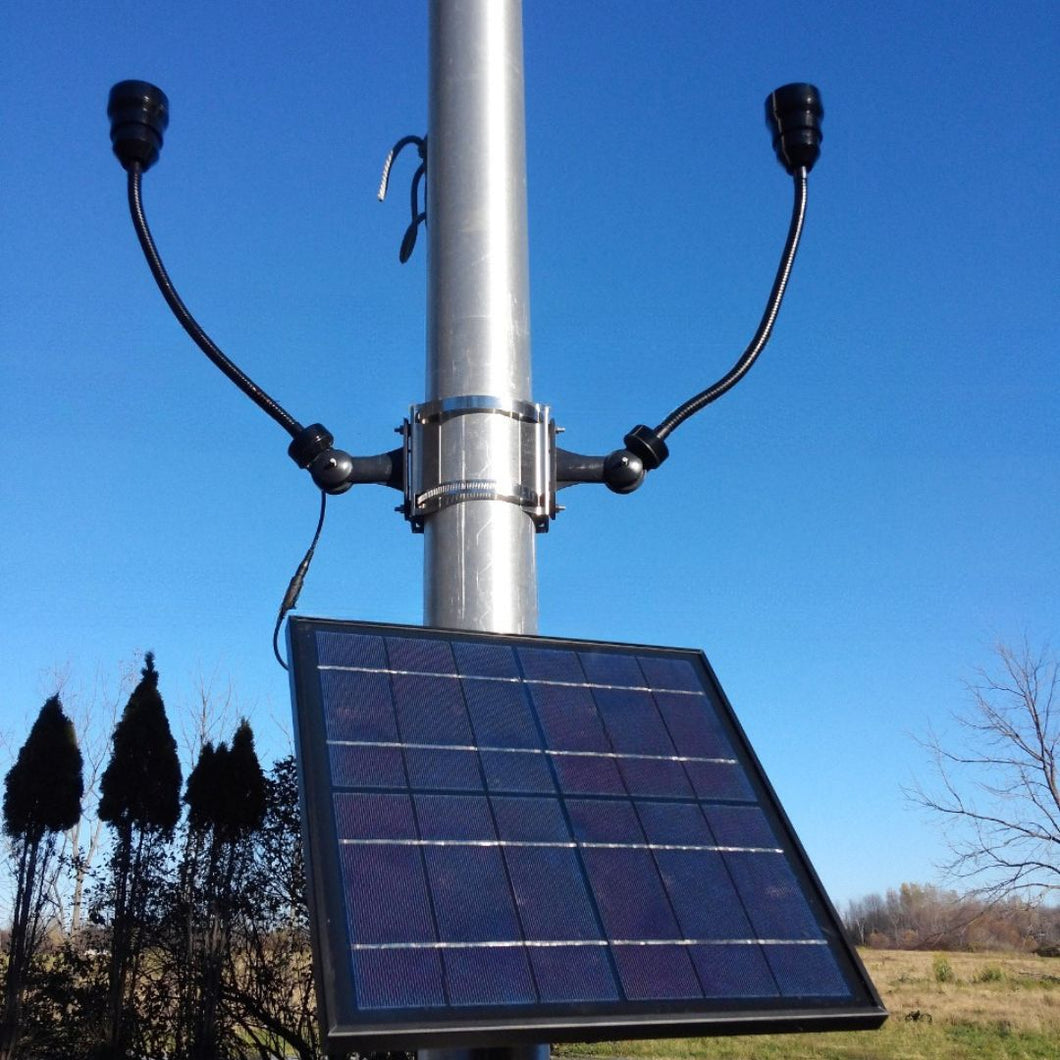 Dual Bullhorn CREE Flagpole Solar Light