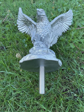 Load image into Gallery viewer, Silver Flying Bald Eagle Flagpole Topper