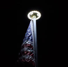 Load image into Gallery viewer, Flying Bald Eagle and Ultra Bright Top Solar Flagpole Light