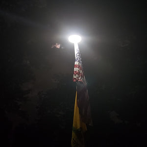 Double Row Solar Flagpole Light