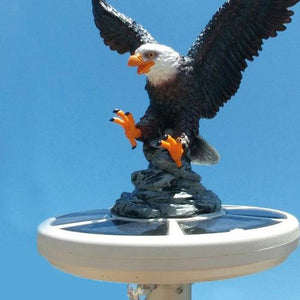Flying Bald Eagle and Ultra Bright Top Solar Flagpole Light